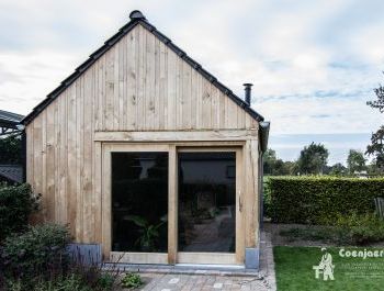 Houten bijgebouwen poolhouse seniorenwoning